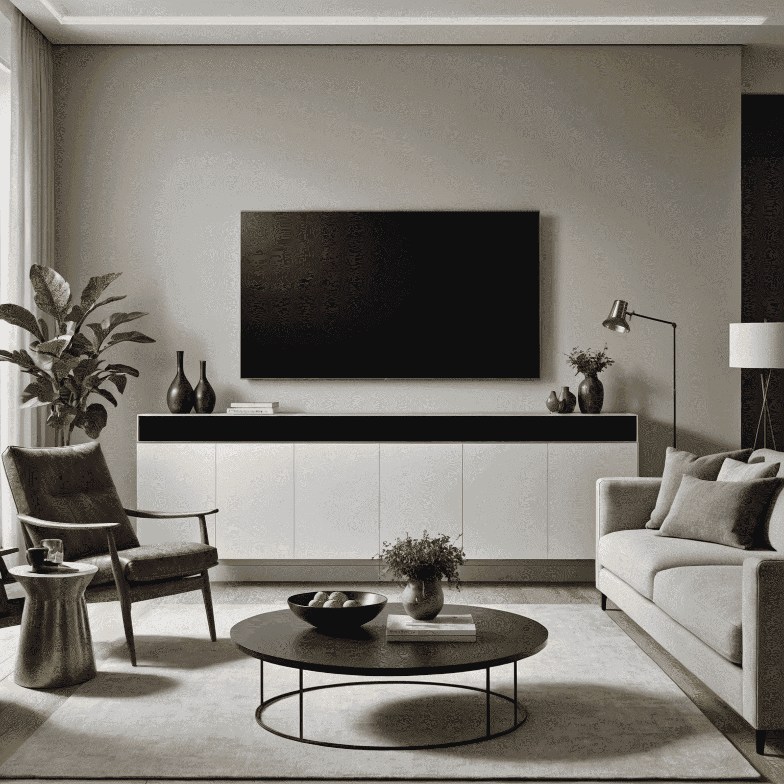 LG OLED TV mounted on a wall in a modern living room, demonstrating its thin profile and sleek design